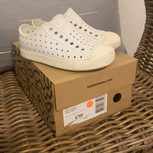 White Natives Size 10 Toddler Shoes